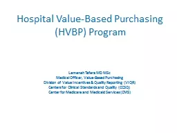Hospital Value-Based Purchasing
