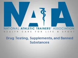 Drug Testing, Supplements, and Banned Substances