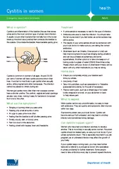 Adult Emergency department factsheets Cystitis in wome