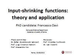 Input- shrinking   functions
