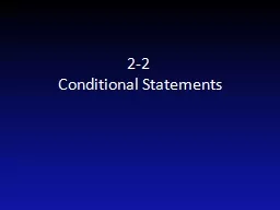 2-2   Conditional Statements