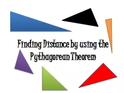 Finding Distance by using the Pythagorean Theorem