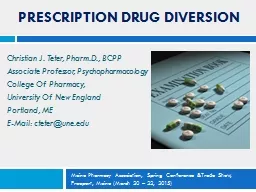 Prescription DRUG diversion
