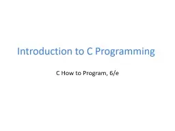 Introduction to C Programming