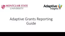 Adaptive Grants Reporting Guide