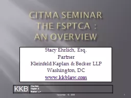 CITMA Seminar The Fsptca :