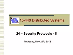 24 – Security Protocols - II