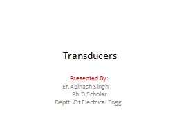 Transducers Presented By