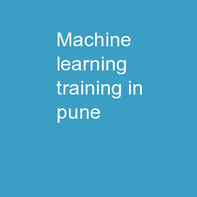 machine learning training in pune	