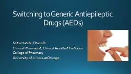 Switching   to Generic Antiepileptic