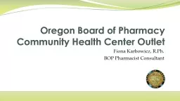 Fiona Karbowicz, R.Ph. BOP Pharmacist Consultant