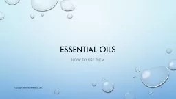 Essential oils How to use them