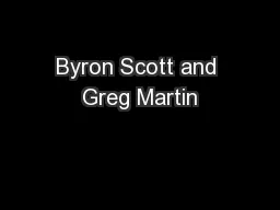 Byron Scott and Greg Martin