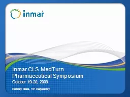 Inmar CLS  MedTurn   Pharmaceutical Symposium