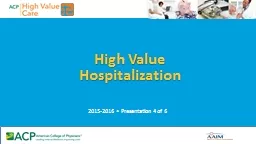 High Value  Hospitalization