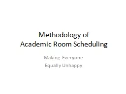 Methodology of  Academic Room Scheduling