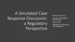 A Simulated Case Response Discussion: