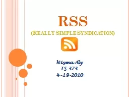 RSS  (Really Simple Syndication)