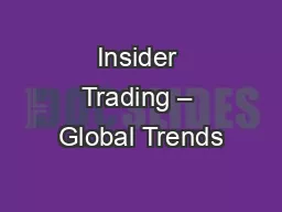Insider Trading – Global Trends