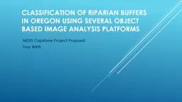 Classification of Riparian Buffers in Oregon Using