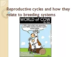 Reproductive cycles and how they relate to breeding systems
