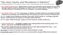 “Her-story, Equity, and Persistence in Statistics”