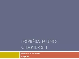 ¡Exprésate! UNO Chapter 3-1