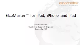 ElcoMaster ™  for iPod, iPhone and