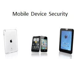 Mobile Device Security Agenda