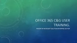 Office  365  C&G  User Training.
