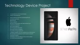 Technology Device Project