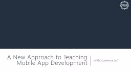 A New Approach to Teaching Mobile App Development