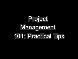 Project Management 101: Practical Tips