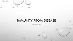 Immunity From Disease Chapter 39