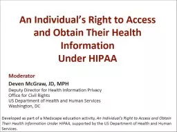 An Individual’s Right to Access and Obtain Their Health Information