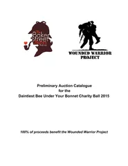 Preliminary Auction Catalogue for the Daintiest Bee Un