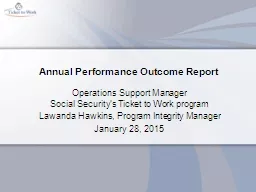 Annual Performance Outcome Report