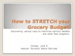 How to STRETCH your Grocery Budget!