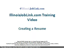 IllinoisJobLink.com  Training Video
