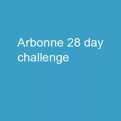 ARBONNE 28 DAY CHALLENGE