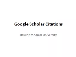 Google Scholar Citations