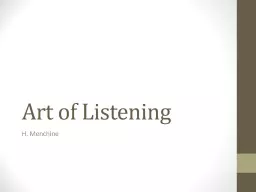 Art of Listening H. Menchine