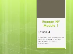 Engage NY Module 1 Lesson 4