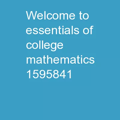 Welcome to Essentials of College Mathematics!!