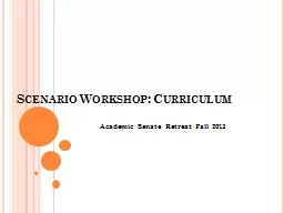 Scenario Workshop : Curriculum