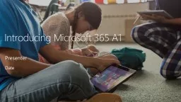 Introducing Microsoft 365 A1
