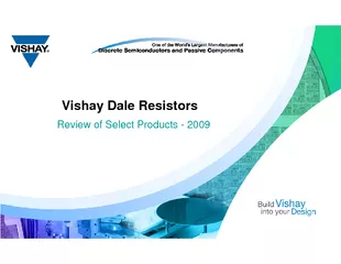 Vishay Dale Resistors Review of Select Products    WSL
