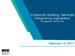 Capacity Building Services: