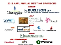2012  AAPL Annual Meeting Sponsors