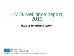 HIV Surveillance Report, 2016